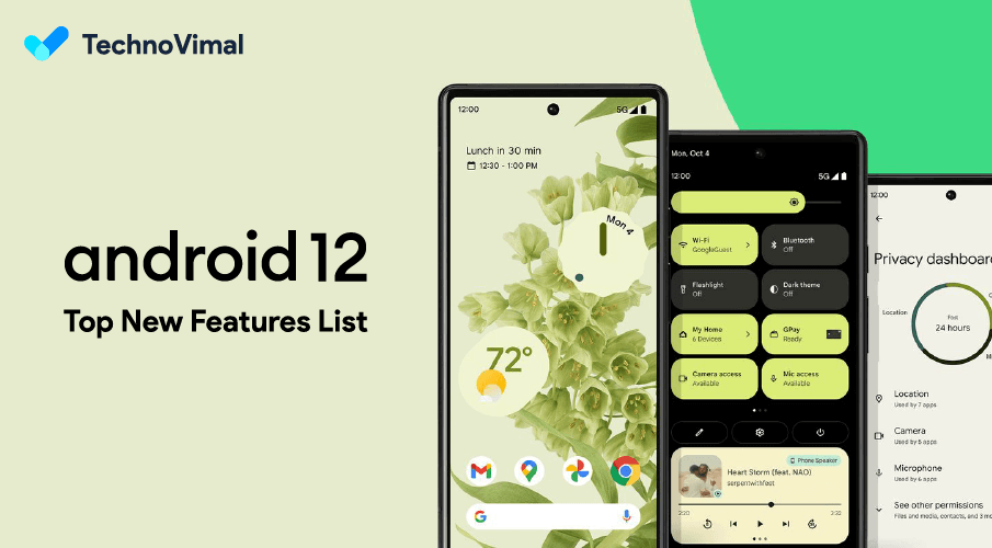 android 12 new features list