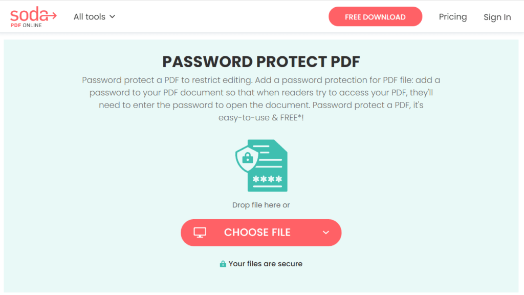 password protect pdf