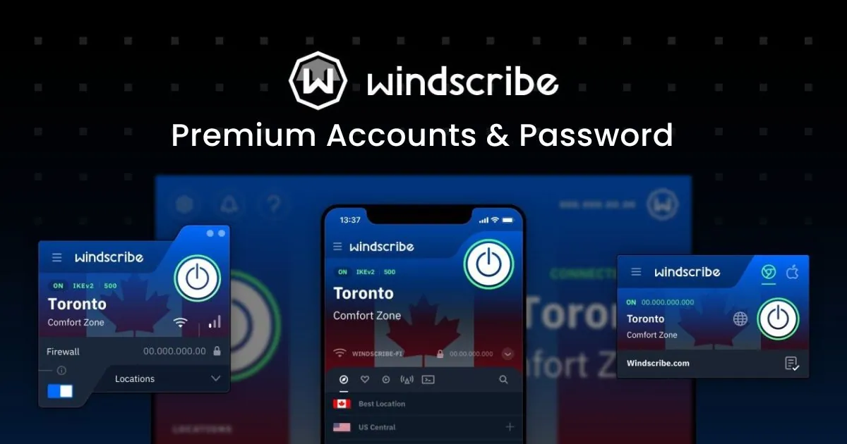 Free Windscribe Premium Accounts Email & Password