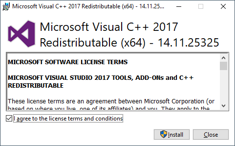 Reinstalling Visual C++ Redistributable Packages