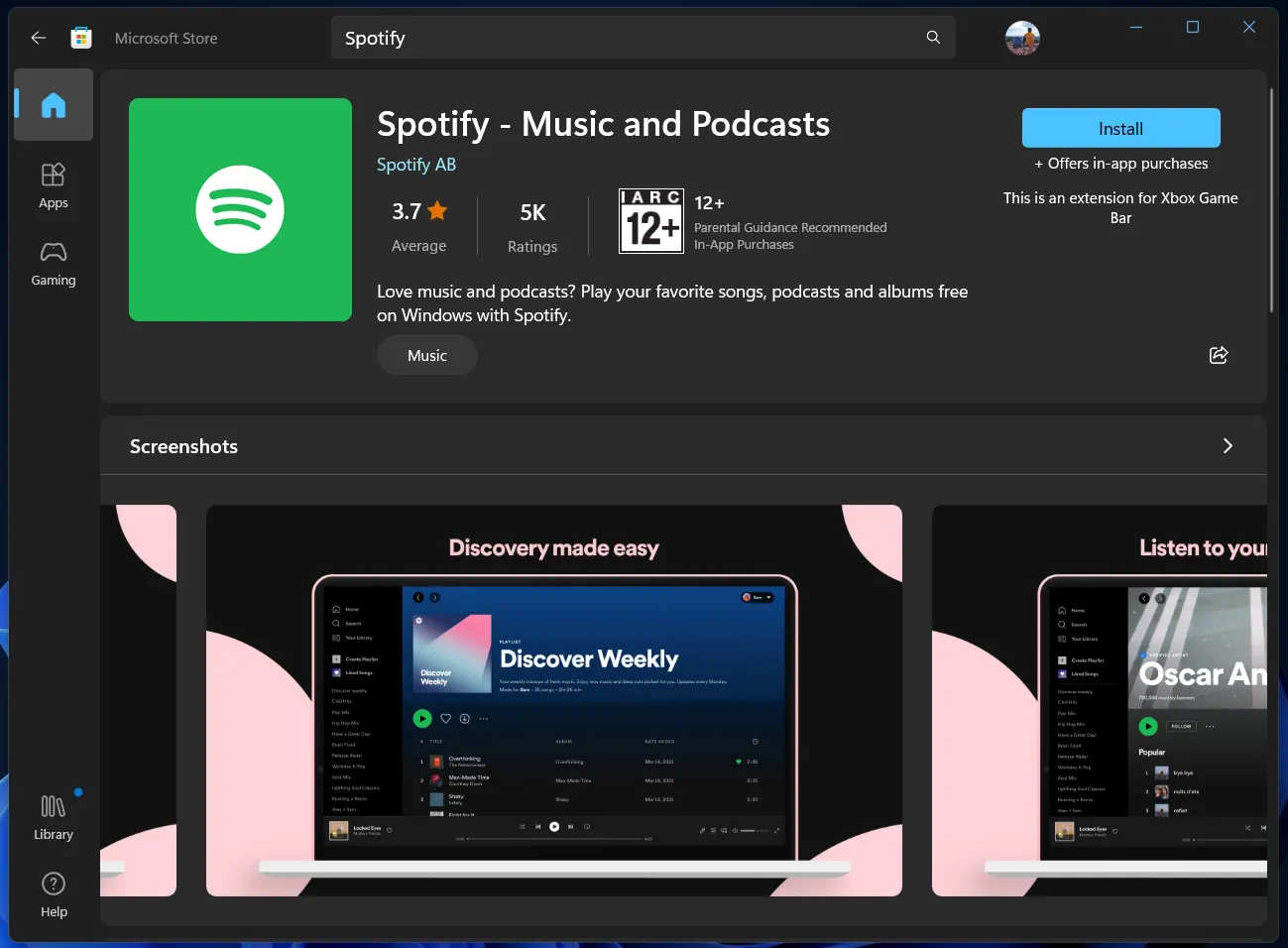 Download Spotify App on Windows 11