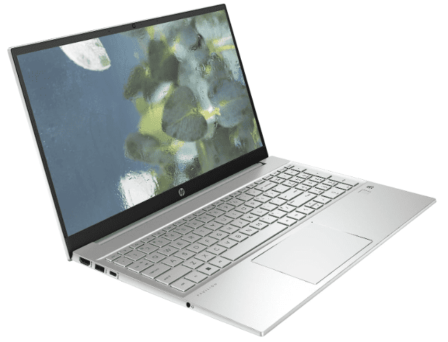 HP laptop in silver color